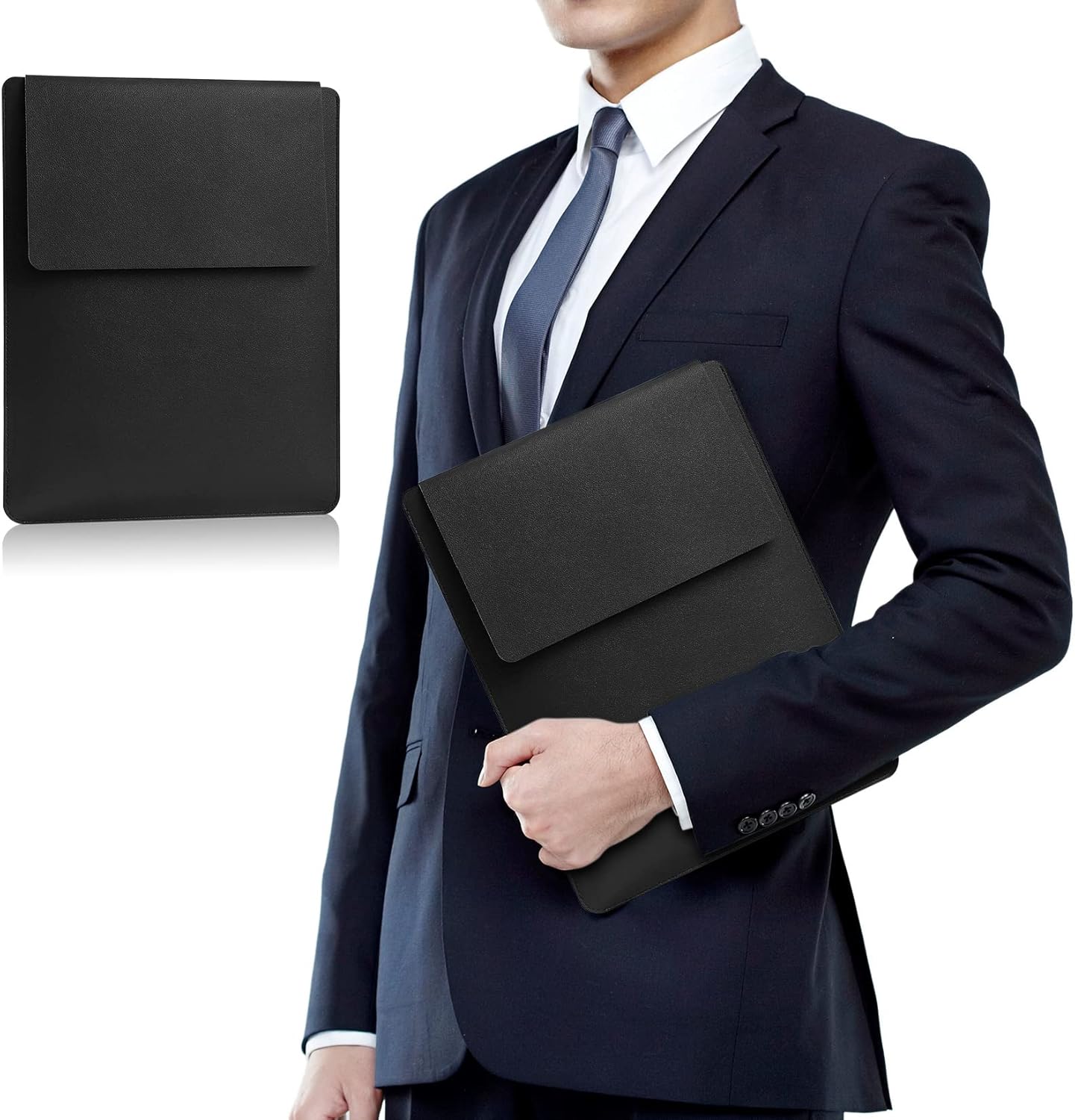 13.3-14" Laptop Sleeve, Blue, Compatible with Laptops 13.3"-14", Protects from Scratches, Water Damage, Multi-Functional Mouse Pad