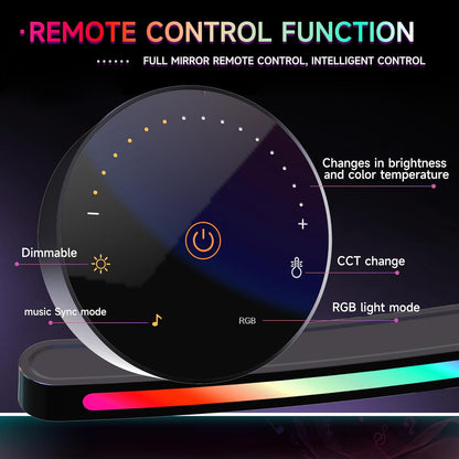 ONWAY Curved Monitor Light Bar with Wireless Remote,Monitor Auto-Dimming and Camera Base,Applicable to All Screens. No Screen Glare,for Home Office