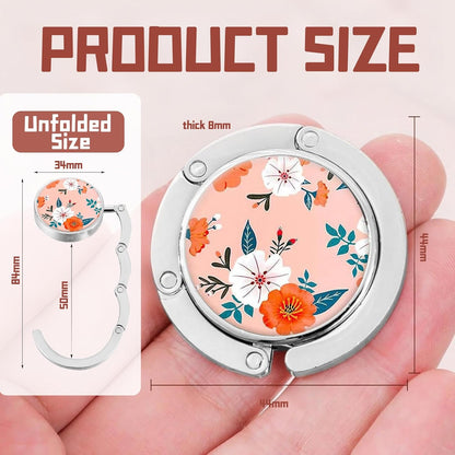 Foldable Purse Hook for Table, Purse Hanger for Table, Desk Bag Hook, Desk Purse Hook, Purse Holder for Table - Compact Portable Multi-Use Design, Aluminum Alloy Handbag Hanger, 3 Pcs (Style A)