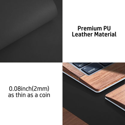Aothia Leather Desk Pad Protector, Mouse Pad, Office Desk Mat, Non-Slip PU Leather Desk Blotter, Laptop Desk Pad, Waterproof Desk Writing Pad for Office and Home (Black,36" x 17") - Colors A