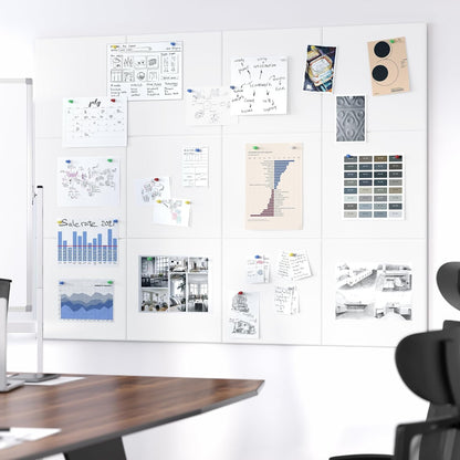 Neatsure Large Cork Board for Wall, Black Felt Bulletin Board with Pushpins, 36" x 24" 6 Panels Wall Tiles, Tack Push Pin Boards for Office