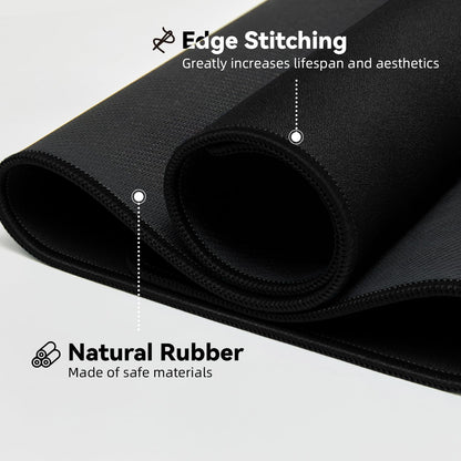 Reniteco Waterproof Large Gaming Mouse Pad with Durable Stitched Edges, Non-Slip Rubber Base, Grainy Jacquard Mouse Mat Desk Pad for Home Office Gaming, 31.5''x11.8''x0.12'', Matte Beige