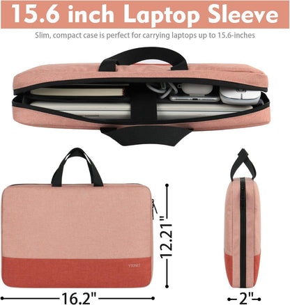Ytonet Laptop Case, 15.6 inch TSA Laptop Sleeve Computer Bag Water Resistant Computer Case Carrying Cover Compatible for Lenovo, HP, Dell, Asus Notebook, Gifts for Men Women, Grey