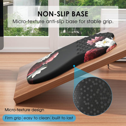 MROCO Ergonomic Mouse Pad with Wrist Support, Memory Foam Wrist Rest Mouse Pad, Non-Slip Base, Smooth Surface for Office & Home, Black