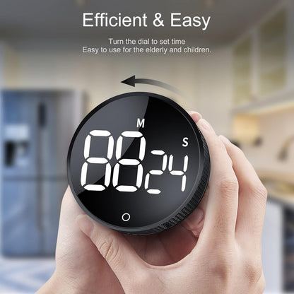 AVINIA Digital Kitchen Timers, Visual timers Large LED Display Magnetic Countdown Countup Timer for Classroom Cooking Fitness Baking Studying Teaching, Easy for Kids and Seniors White