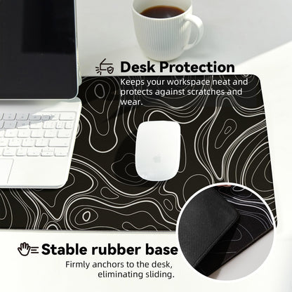 Reniteco Waterproof Large Gaming Mouse Pad with Durable Stitched Edges, Non-Slip Rubber Base, Grainy Jacquard Mouse Mat Desk Pad for Home Office Gaming, 31.5''x11.8''x0.12'', Matte Beige