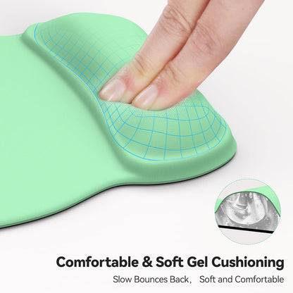 TECKNET Gel Mouse Pad with Wrist Rest, Ergonomic Office Mousepad with Wrist Support - Non-Slip & Smooth Surface Comfortable Desk Accessories Mat for Office, Gaming and Study - Gradient