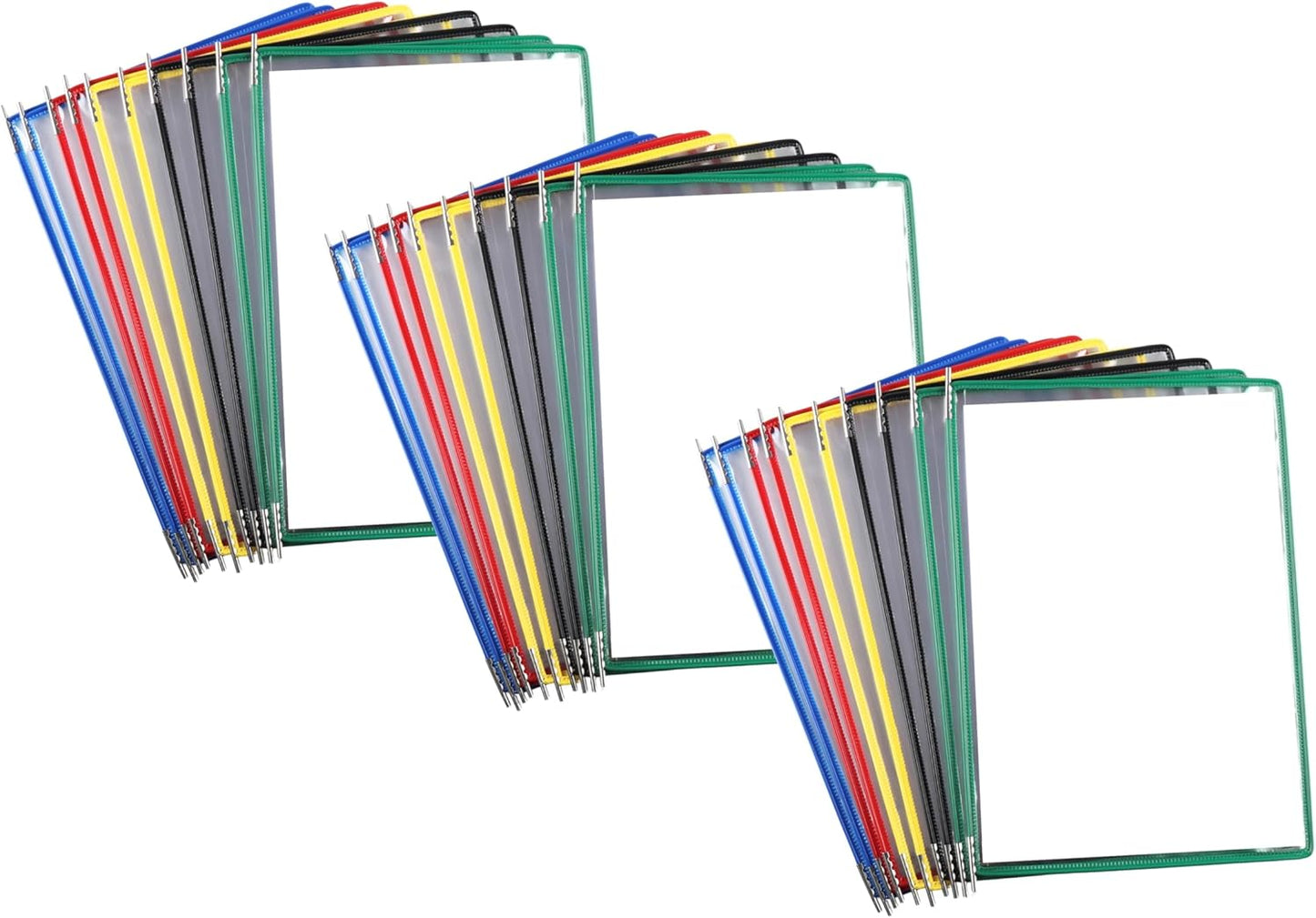Tarifold Desktop Reference Organizer & Display System, 10 Double-Sided Pockets, 20 Sheet Capacity, Expandable, Durable Steel Wire Frames, Letter Size, Made in France, Black
