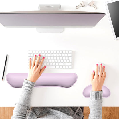 Dapesuom Mouse Wrist Rest, Ergonomic Memory Foam Mouse Wrist for Computer Desk Mats Support, PU Leather Hand Rest Pad Cushion for Gaming, Laptop, Men, Women, Pain Relief & Easy Typing, Black