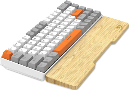 Bamboo Keyboard Wrist Rest for Computer Keyboard, Ergonomic Mechanical Keyboard Wrist Rest, Hard Wrist Rest for Pain Relief, Anti-Slip Keyboard Rest Pad for Laptop/PC Gaming/Mac (68-Key)