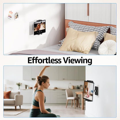 Urmust Tablet Stand for Desk, Adjustable iPad Holder for Bed, 360° Rotation, Sturdy Aluminum Tablet Arm Mount for 4.7"-15.6" iPad Pro/Air/Mini, iPhone, Galaxy Tab, for Kitchen, Work, Video Call