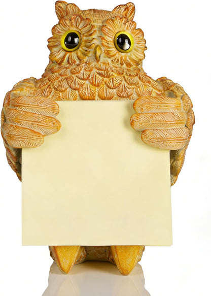 Highland Cow Pop-up Sticky Note Dispenser, Includes 1 Pad of 3x3 in Super Sticky Notes, 100 Sheets, Resin Cute Handmade Desk Holder for Office & Home-Beige