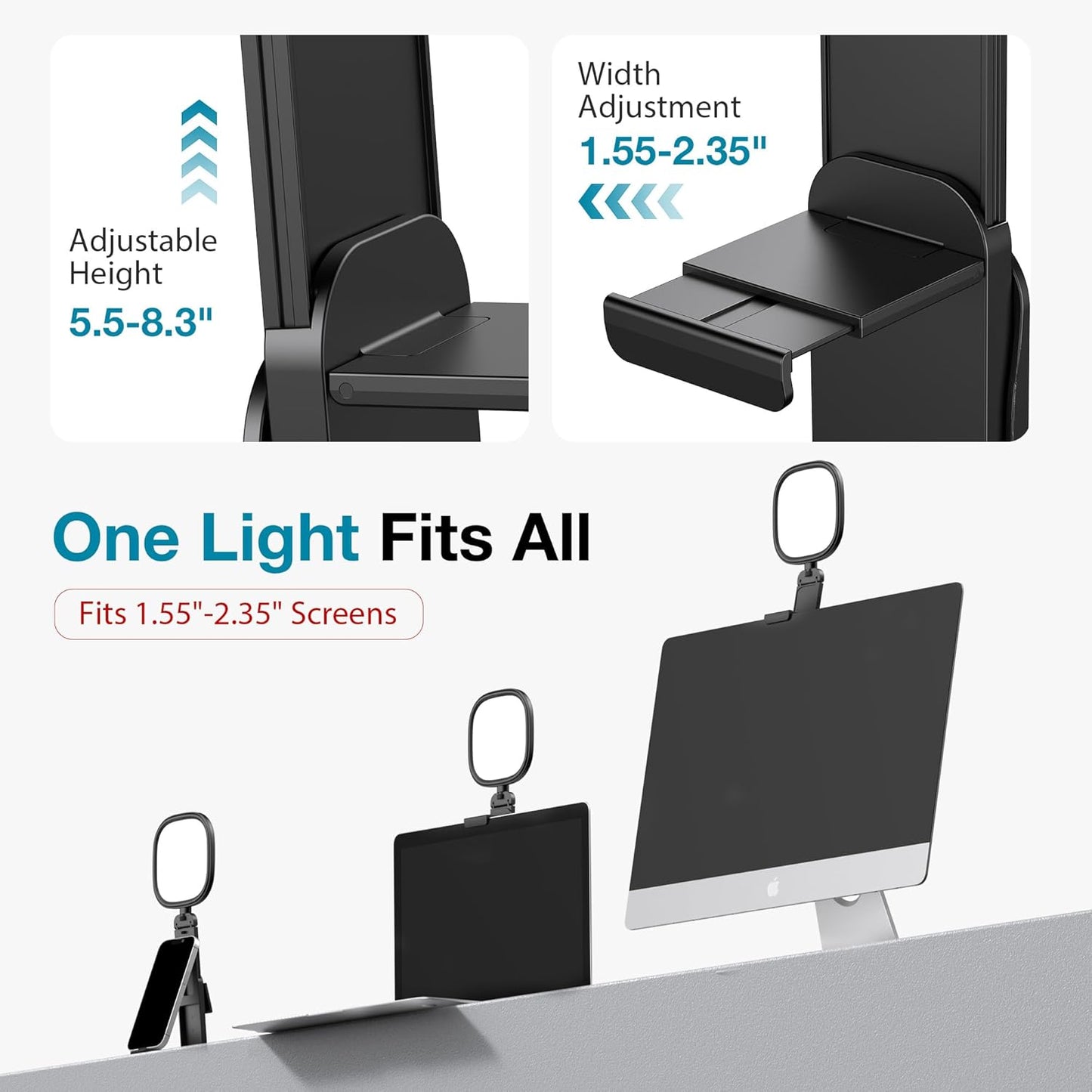 InnoGear Video Conference Light, On-Camera Video Lights for Monitor Desk LED Streaming Lighting with Remote and Touch Control Selfie Zoom Lighting for Computer Webcam Laptop Podcast, Recording