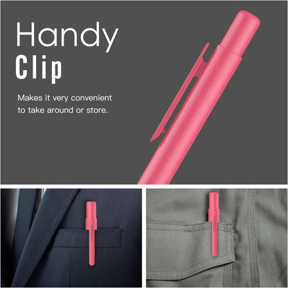 MoKo Holder Case for Apple Pencil 1st Generation, Retractable Apple Pencil 1st Case Protective iPad Pencil Sleeve Skin Cover with Sturdy Clip, Pink