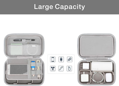MOSISO Electronic Organizer Travel Case Compatible with MacBook Power Adapter, Compatible with Magic Mouse & Pencil, SD Card, USB Flash Disk with 4 Modular Insert & 2 Cable Tie & Snap Hook, Black