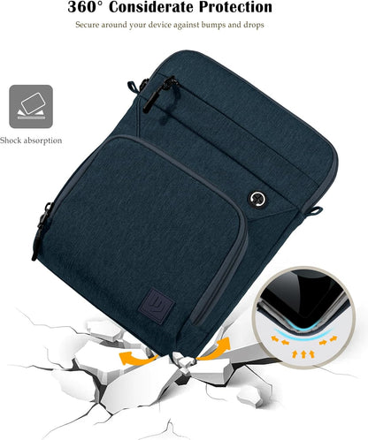 Dadanism 9-11 Inch Tablet Sleeve Bag with Shoulder Strap for iPad (A16) 11", iPad Air M4 Pro M5 11", i-Pad 10th Gen 10.9", i-Pad 9/8/7th Gen 10.2", Galaxy Tab A11+ Plus 11", reMarkable 2 10.3", Black