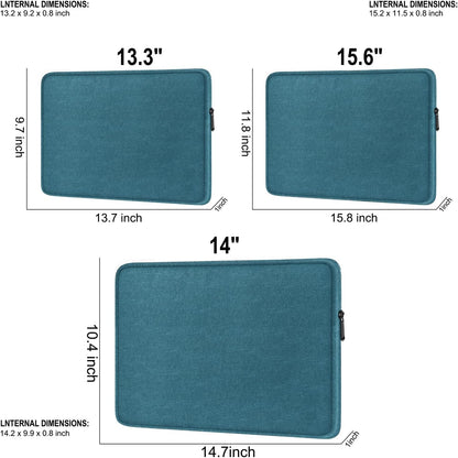 Laptop Sleeve 15.6 Inch, Shockproof Protective Traveling Computer Case, Water Resistant Portable Laptop Carrying Bag Compatible for Lenovo, HP, Dell, Asus,MacBook, Notebook, Black
