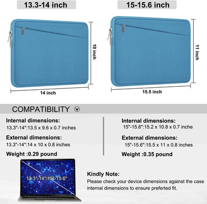 Laptop Sleeve 15.6 inch, Durable Computer Carrying Bag Protective Case Briefcase Handbag with Front Pocket, Slim Laptop Cover for 15-16 Inch HP, Dell, Lenovo, Asus, Notebook, Black