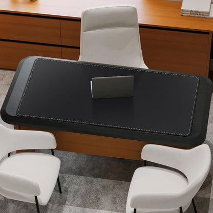 Mydours 40" x 20" Extra Large Desk Mat, PU Leather & Cork Desk Pad, Large XXL Desk Mouse Pad for Workstation, Office, Home, Computer Desk Mat with Keyboard & Mouse (Black)