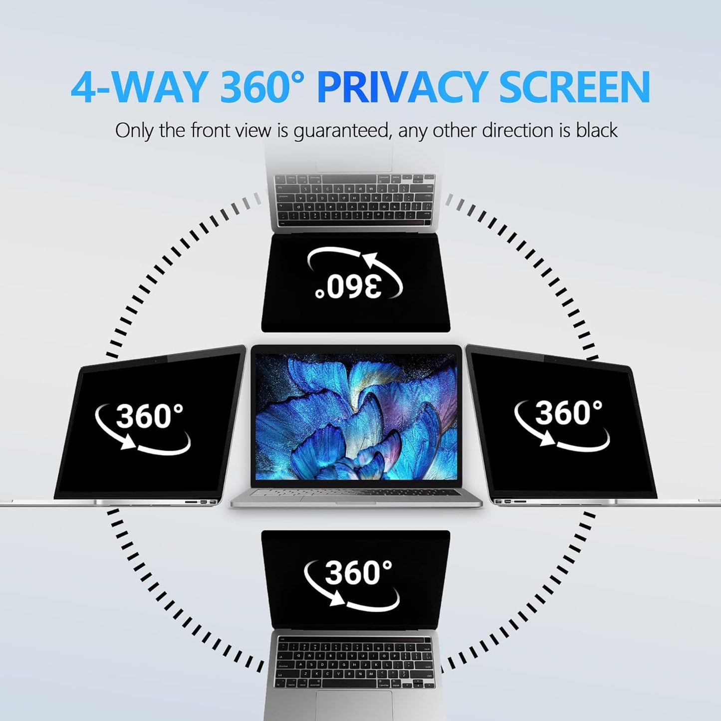 2 Pack Magnetic Hanging Computer Privacy Screen 24 Inch for 16:9 Widescreen Monitor, Removable Privacy Screen Anti Glare Blue Light Computer Screen Privacy Shield, Anti-Scratch 24in Protector Film
