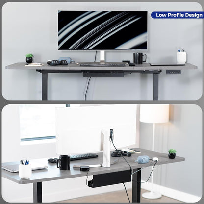 VIVO Under Desk 17 inch Cable Management Tray, Power Strip Holder, Cord Organizer, Wire Tamer for Office and Home, Black, DESK-AC06-1C
