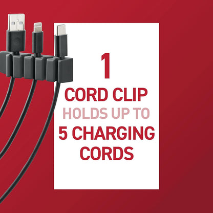 Command 5-Cord Clip Organizer and Wrap Bundle, 2 Clips, 1 Wrap and 6 Medium Strips, White, Great for Damage-Free Electronics Organization Under Desk or Wall Mount