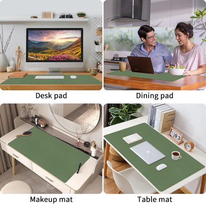 Bloss Leather Desk Pad and Keyboard Wrist Rest, Large Mouse Pad + Keyboard Pad+Mouse Wrist Support, Non-Slip Desk Mat Protector for Office, Home(31.5×15.7 Inches,Beige) - Colors B