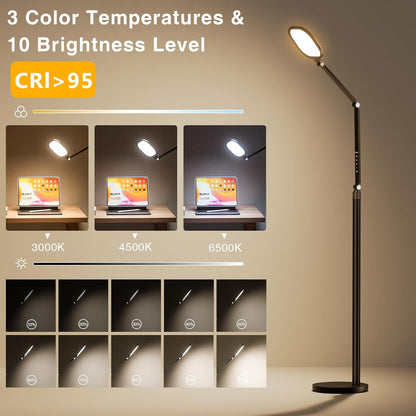 LitONES Video Conference Lighting for Computer, Dimmable Light for Video Recording, Meeting, Laptop & Webcam, 15W Ring Light for Desk with C- Clamp, Swing Arm, Remote, Memory & Timer CRI >95