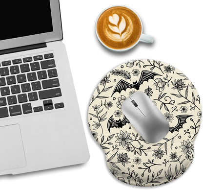 LIMKRIAN Cat Ergonomic Mouse Pad with Wrist Rest, Gaming Mouse Pad with Wrist Support, Funny Mouse Pads for Desk, Computer Mousepad with Non-Slip Pain Relief PU Base, Cute Office Desk Accessories