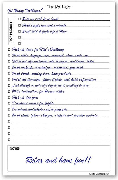 TO DO List Planner Notepad, 60 Page Planning Pad. Undated ToDo Checklist w/Priority & Note Sections. Organize & Track Projects, Clients or Daily Tasks. 8.5 X 11, A4 Tear Sheets.