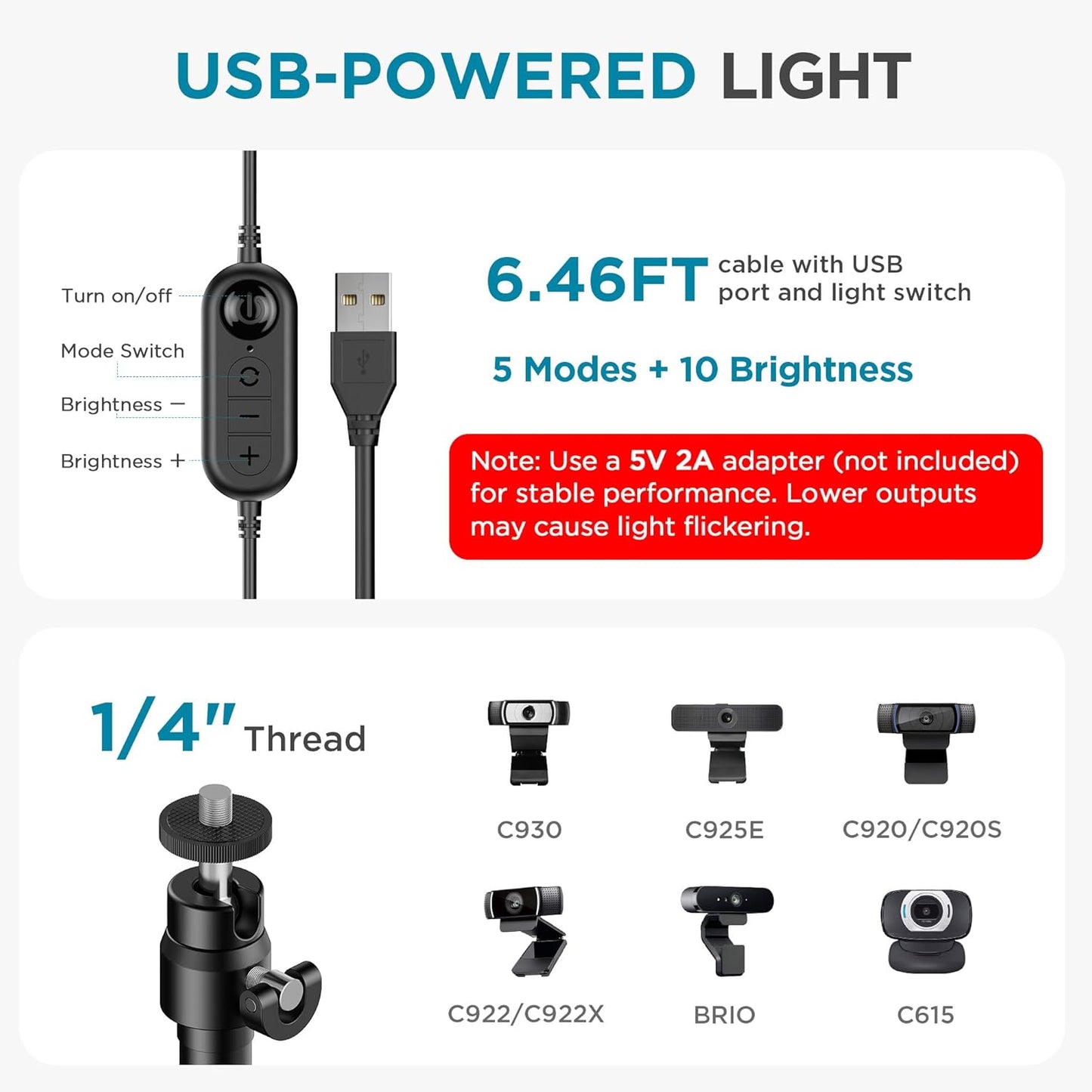 InnoGear Video Conference Light, On-Camera Video Lights for Monitor Desk LED Streaming Lighting with Remote and Touch Control Selfie Zoom Lighting for Computer Webcam Laptop Podcast, Recording