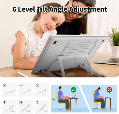 Rechargeable A4 Light Box with Padded Case,led Light pad with Built-in Stand & Clip,6 Levels of Brightness lightbox for tracing,Diamond Painting.Light Table for Artists,Drawing,Sketching,Animation