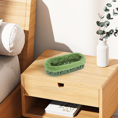 Glasses Holder,Anti-scratch Plush Lined Eyeglass Holder Stand for Nightstand Desk Storage Organizer