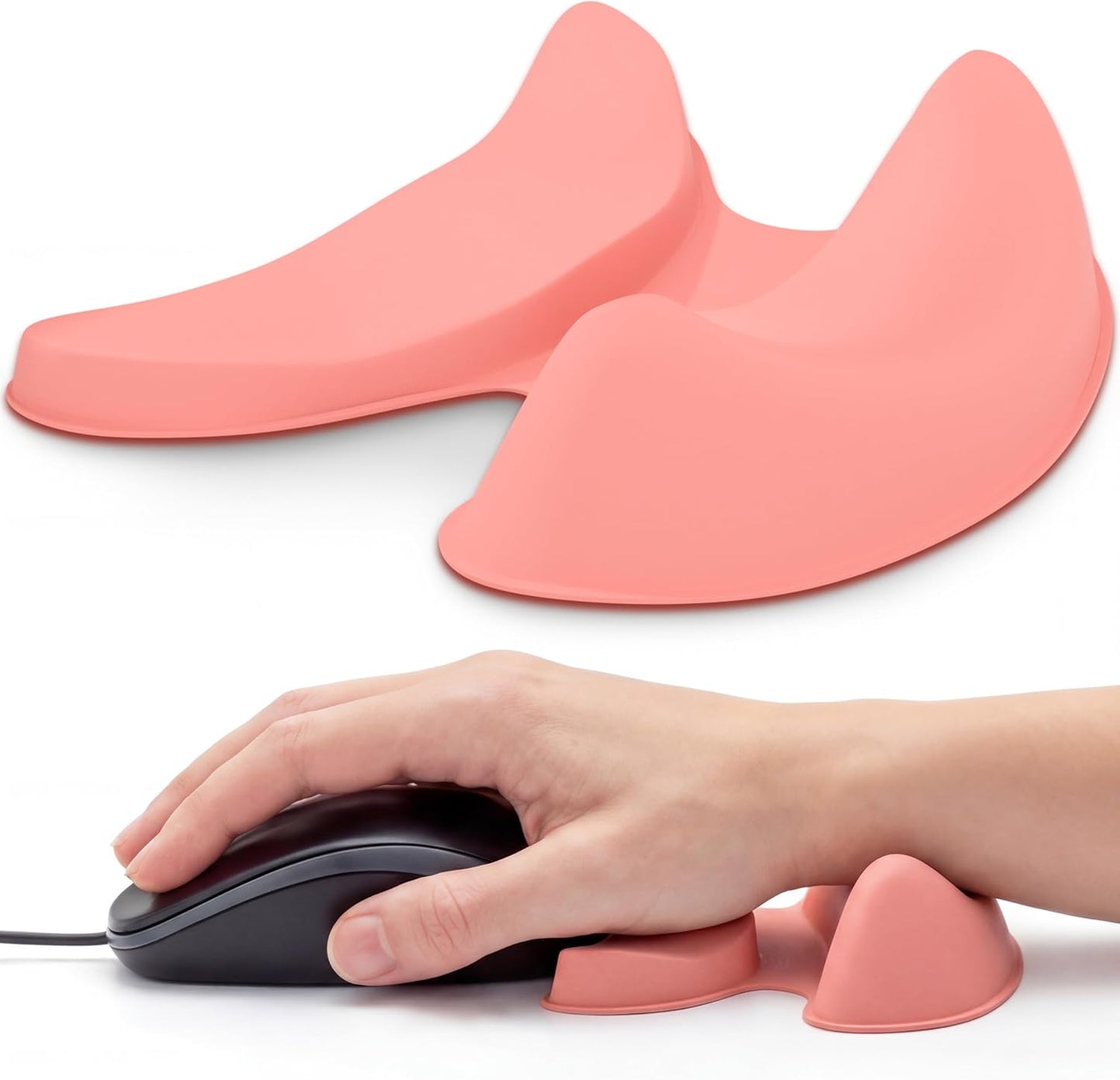 GlideX r2.0 Ergonomic Mouse Wrist Rest – Compact Sliding Wrist Pad with Low Profile Design for Desk Laptop Travel, Fits Small to Medium Hands (Black)