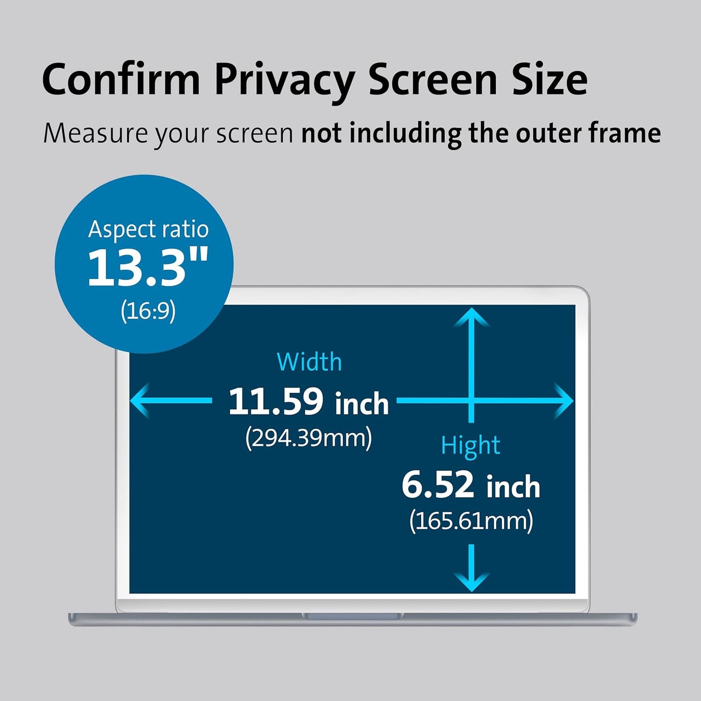 Kensington MagPro™ Magnetic Laptop Privacy Screen 14 inch, Removable 16:9 Laptop Privacy Filter, Anti-Glare, Blue Ray Reduction, Dell Latitude 5420, HP Elitebook 840 G6-G8, Lenovo, Asus (K58352WW)