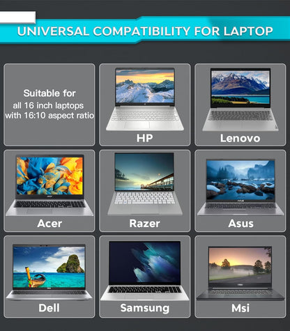 PYS Laptop Privacy Screen 14 Inch 16:10 for Lenovo HP Dell - Removable Laptop Computer Screen Privacy Shield - Anti Glare & Blue Light Laptop Screen Filters for Eye Protection