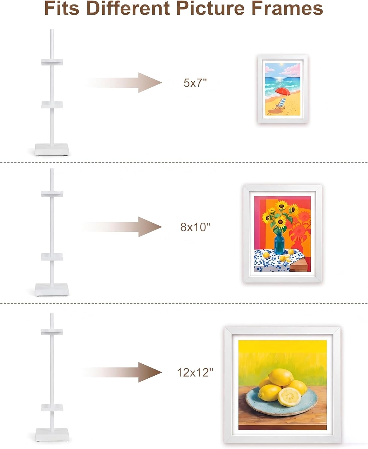 Adjustable Tabletop Easel Stand, Picture Easels for Display Up to 17" H, Gold Metal Picture Frame Holder Stand Table for Art, Photo (1 Pack)