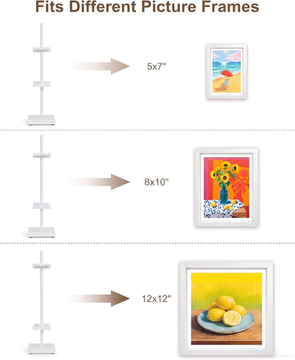 Adjustable Tabletop Easel Stand, Picture Easels for Display Up to 17" H, Gold Metal Picture Frame Holder Stand Table for Art, Photo (1 Pack)