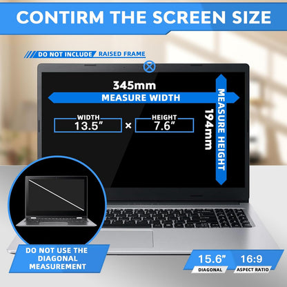 ZOEGAA 14 Inch Laptop Privacy Screen Filter, for 16:10 Widescreen Monitors -Dell HP Acer Samsung Lenovo ASUS Toshiba, Removable Privacy Screen Anti-Peeping, Anti Blue Light Blocking and Anti Glare