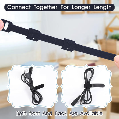 MVYC 120PCS 6 Inch Reusable Cable Ties Wire Ties Cord Organizer Cable Organizer Adjustable Management Black