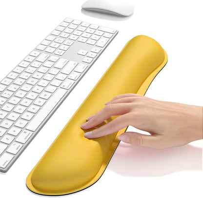 Dapesuom Enlarge Keyboard Wrist Rest, Memory Foam Keyboard Wrist Cushion for Computer Desk Mats Support, Pain Relief Ergonomic Mouse Pad Rests with Non-Slip Base for Gaming, Laptop, Radiant Orchid