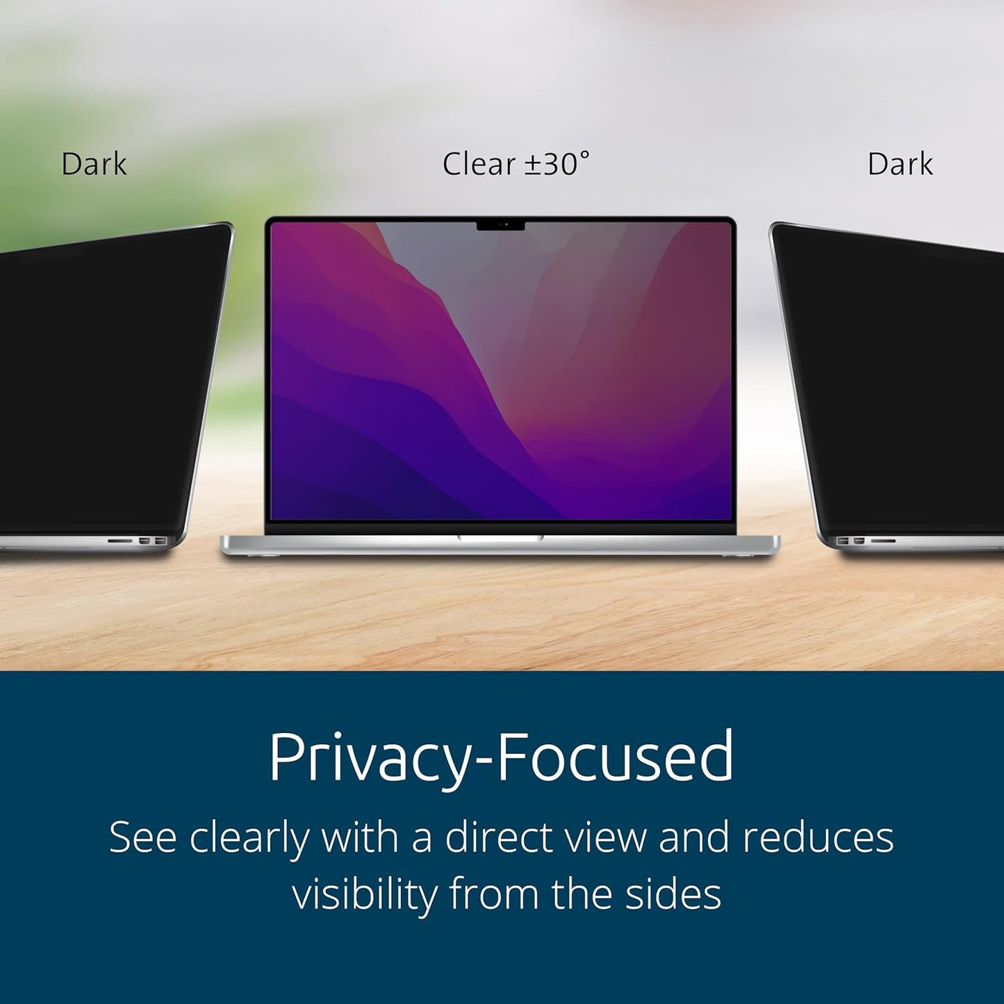 Kensington MagPro™ Magnetic Laptop Privacy Screen 14 inch, Removable 16:9 Laptop Privacy Filter, Anti-Glare, Blue Ray Reduction, Dell Latitude 5420, HP Elitebook 840 G6-G8, Lenovo, Asus (K58352WW)