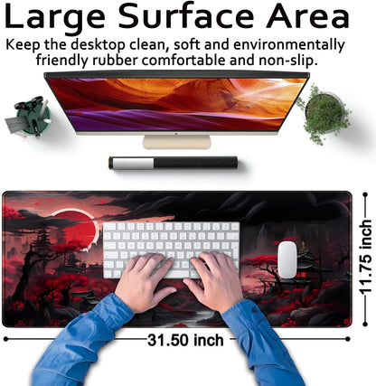 World Map Desk Mat Historical World Map Desk Pad Extra Large Computer Mouse Pad XL Black Topographic Mousepad Keyboard Pad for Desk Gaming Computer Laptop Office Non-Slip Desk Pad 31.5x11.8 in