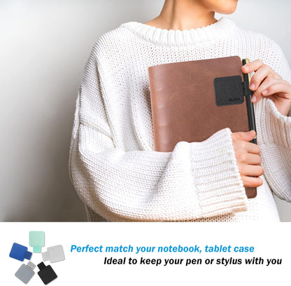 ProCase (5 Pack) Pen Loop Holder for Notebooks Journals Planners Tablet Case, Self Adhesive Leather Pencil Holder with Elastic Loop for Pens, Apple Pencil, Stylus Pen -Black
