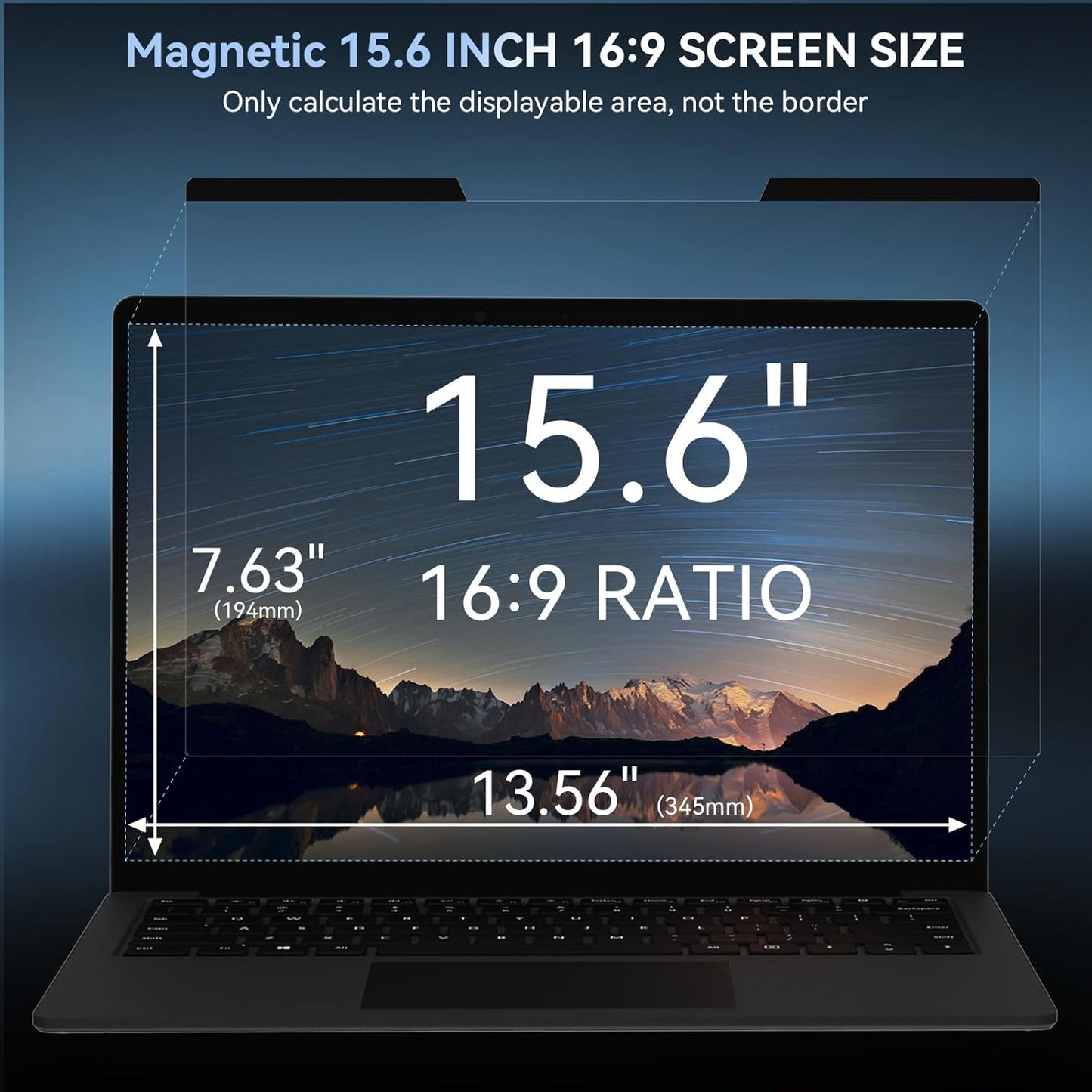 Mamol Magnetic Laptop Privacy Screen 14 inch ,16:10 Aspect Removable Anti Glare Protector Blue Light Privacy Screen Filter,Filter Shield Compatible with HP/Dell/Acer/Asus/Samsung/Lenovo/Thinkpad Envy