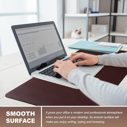 K KNODEL Non-Slip Desk Mat, Desk Pad, Desk Blotter, Desktop Mat for Desk, Large Desk Protector, Office Computer and Laptop Mat for Desk (31.5"x15.7", Brown)
