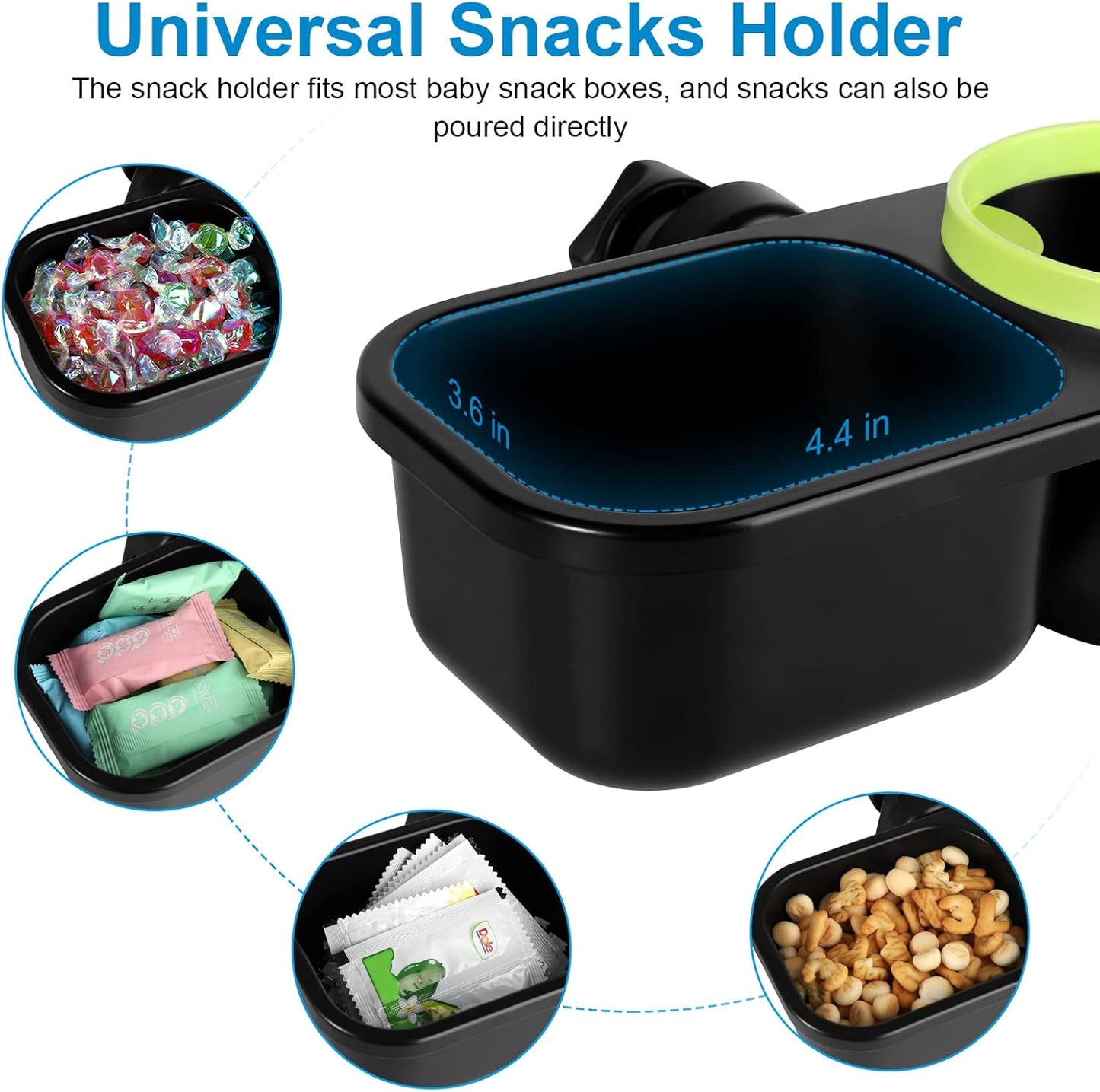 Accmor Stroller Cup Holder, Universal Cup Holder for Uppababy Nuna Doona Strollers, Bottle Drinks Holder for Wheelchair, Walker, Bike, Scooter
