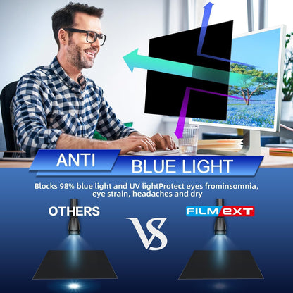 [2 Pack] 27 Inch Computer Privacy Screen , 16:9 Aspect Ratio Monitor Privacy Filter with Anti-Glare, Anti-Blue Light & Anti-Spy Protection, Removable Anti-Scratch Screen Protector for 27-Inch Widescreen Monitors