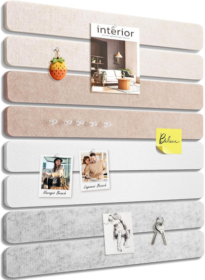 Small Cork Bulletin Board Tiles, Felt Wall Decor and Office Desk Accessories for Vision, Message Center, Picture and Prayer Board, Dorm, Room, Home Office Essentials and Organization(Linen Dusk)