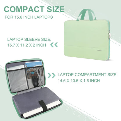 Ytonet Laptop Case, 15.6 inch TSA Laptop Sleeve Computer Bag Water Resistant Computer Case Carrying Cover Compatible for Lenovo, HP, Dell, Asus Notebook, Gifts for Men Women, Grey